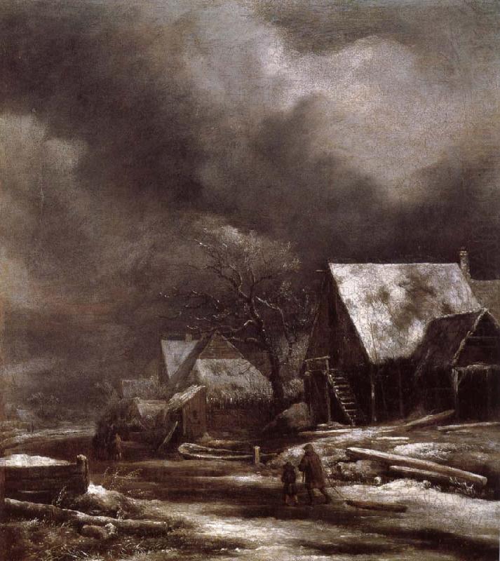 Jacob van Ruisdael Village in Winter china oil painting image